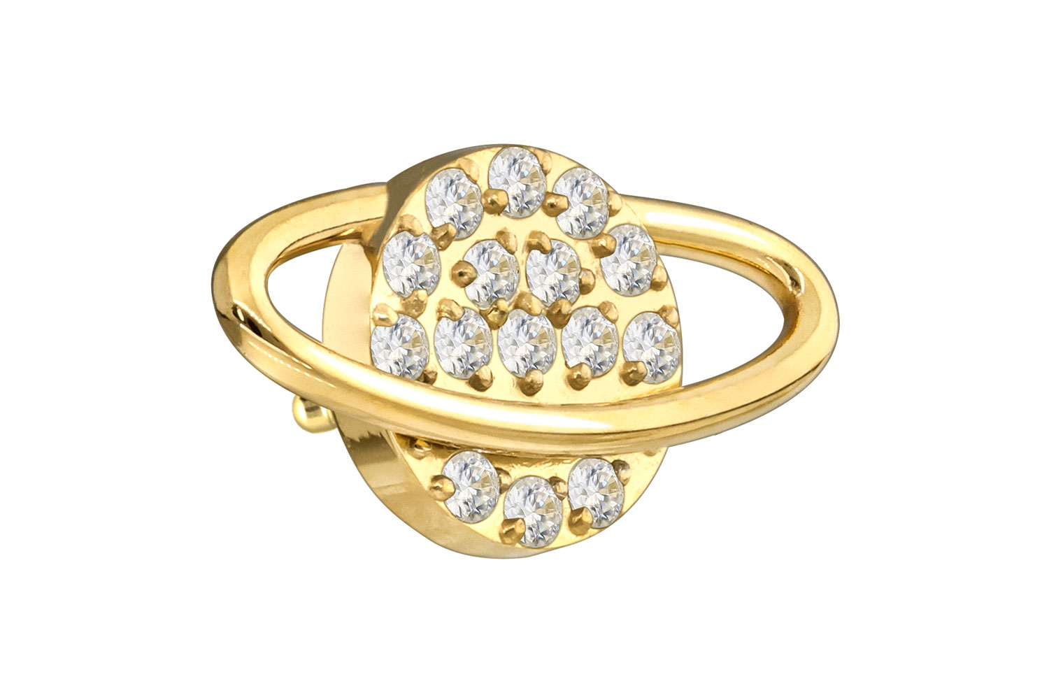 Titan Schraubaufsatz mit Außengewinde KRISTALLPLANET von Piercingline